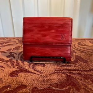 Louis Vuitton Red Épi Wallet